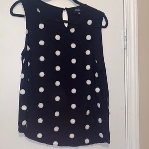 Black and White Dot Top